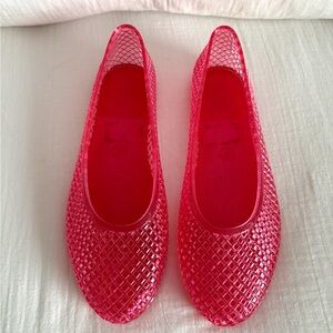 Pink Jelly Slip-On Flats